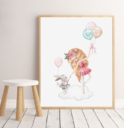Art Print Magical Ballerina - Chloe - Standard Size
